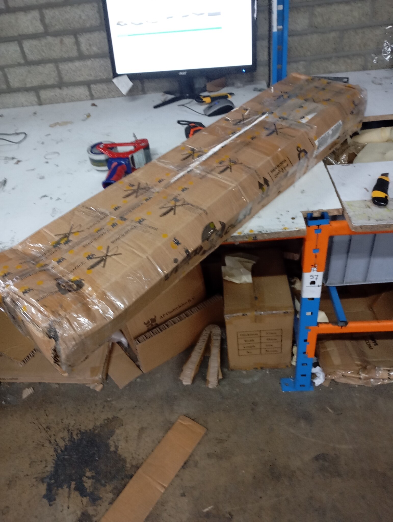 VidaXL Bedframe 100x200 cm Donkergrijs - Retourdeal!