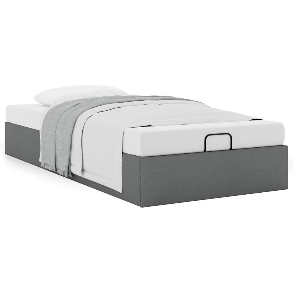 VidaXL Bedframe 100x200 cm Donkergrijs - Retourdeal!