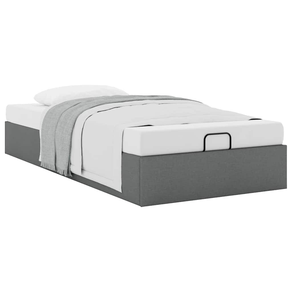 VidaXL Bedframe 100x200 cm Donkergrijs - Retourdeal!