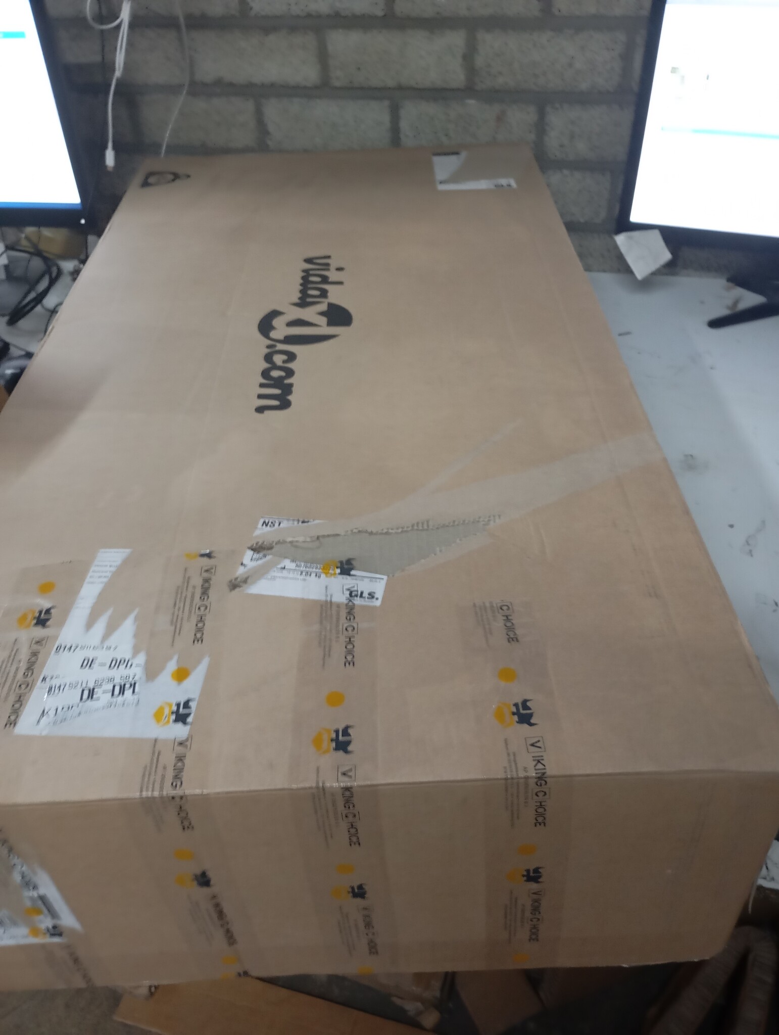 vidaXL Plantenbak met Latwerk Grijs 100x43x142cm - Zo Goed Als Nieuw!