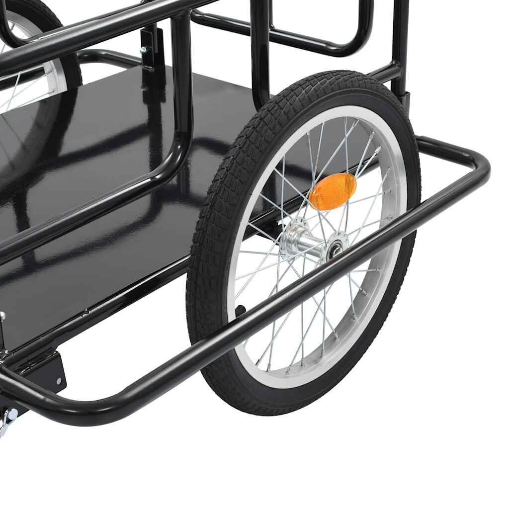 Fietskar vidaXL Zwart - 50kg Laadvermogen - 35% Korting!