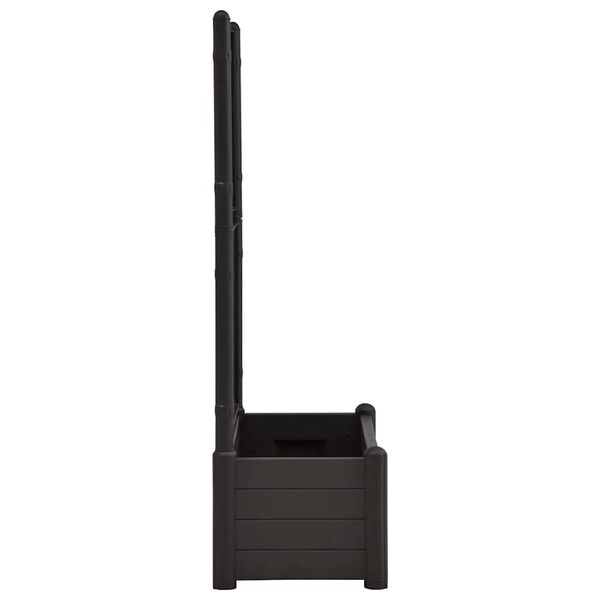 VidaXL Plantenbak met Latwerk Antraciet - 100x43x142cm