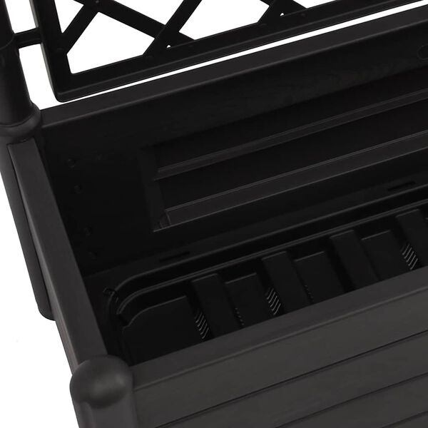 VidaXL Plantenbak met Latwerk Antraciet - 100x43x142cm