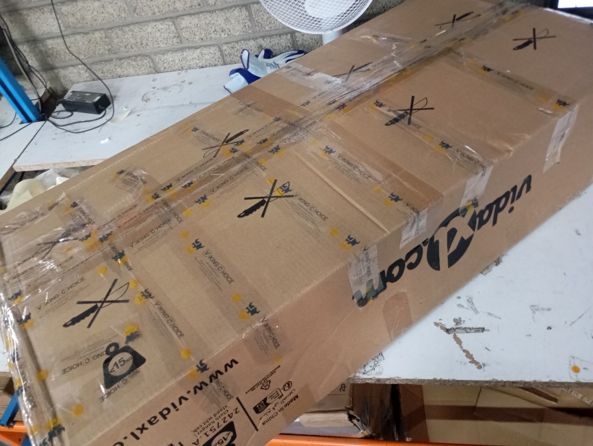 VidaXL Kledingrek met Kastje Wit - Retourdeal!