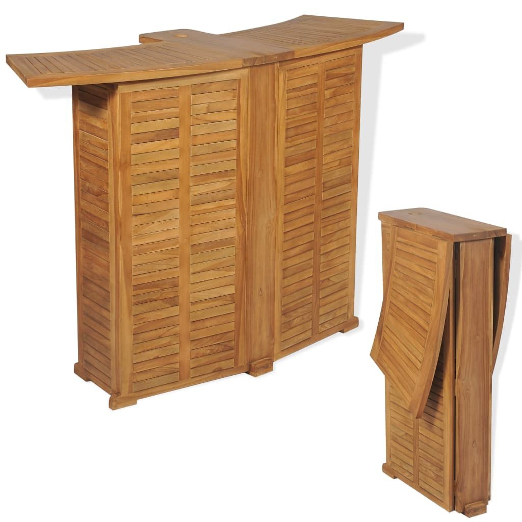vidaXL Inklapbare Bartafel Teakhout 155cm - Zo Goed Als Nieuw!