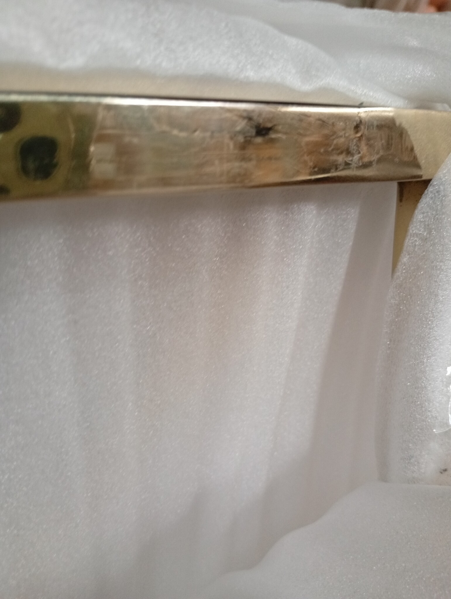Wandtafel Staal/Hout Goud - 55% Korting! Krasjes