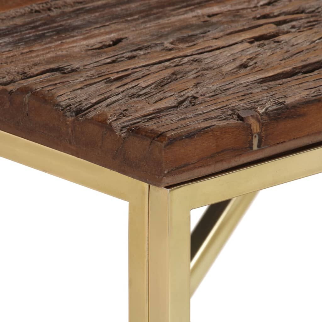 Wandtafel Staal/Hout Goud - 55% Korting! Krasjes