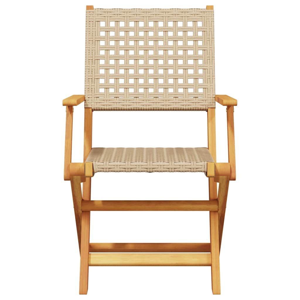 vidaXL Tuinstoelen (4 st.) - 60% Korting! Inklapbaar & Beige