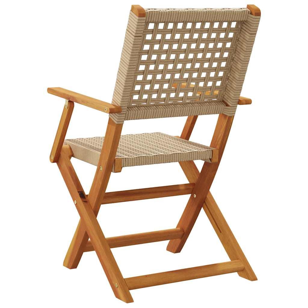 vidaXL Tuinstoelen (4 st.) - 60% Korting! Inklapbaar & Beige