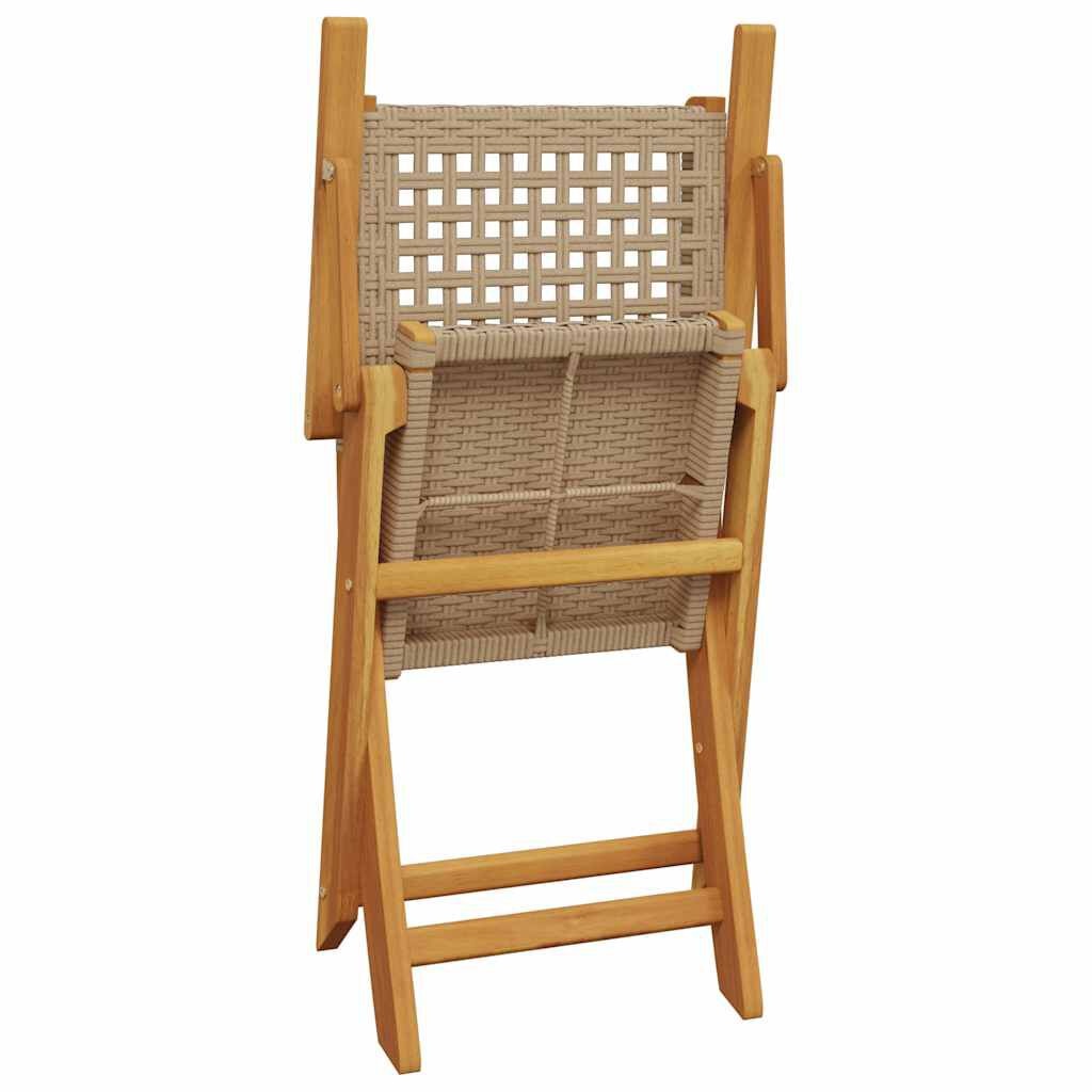 vidaXL Tuinstoelen (4 st.) - 60% Korting! Inklapbaar & Beige