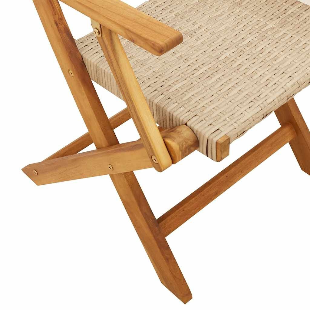 vidaXL Tuinstoelen (4 st.) - 60% Korting! Inklapbaar & Beige