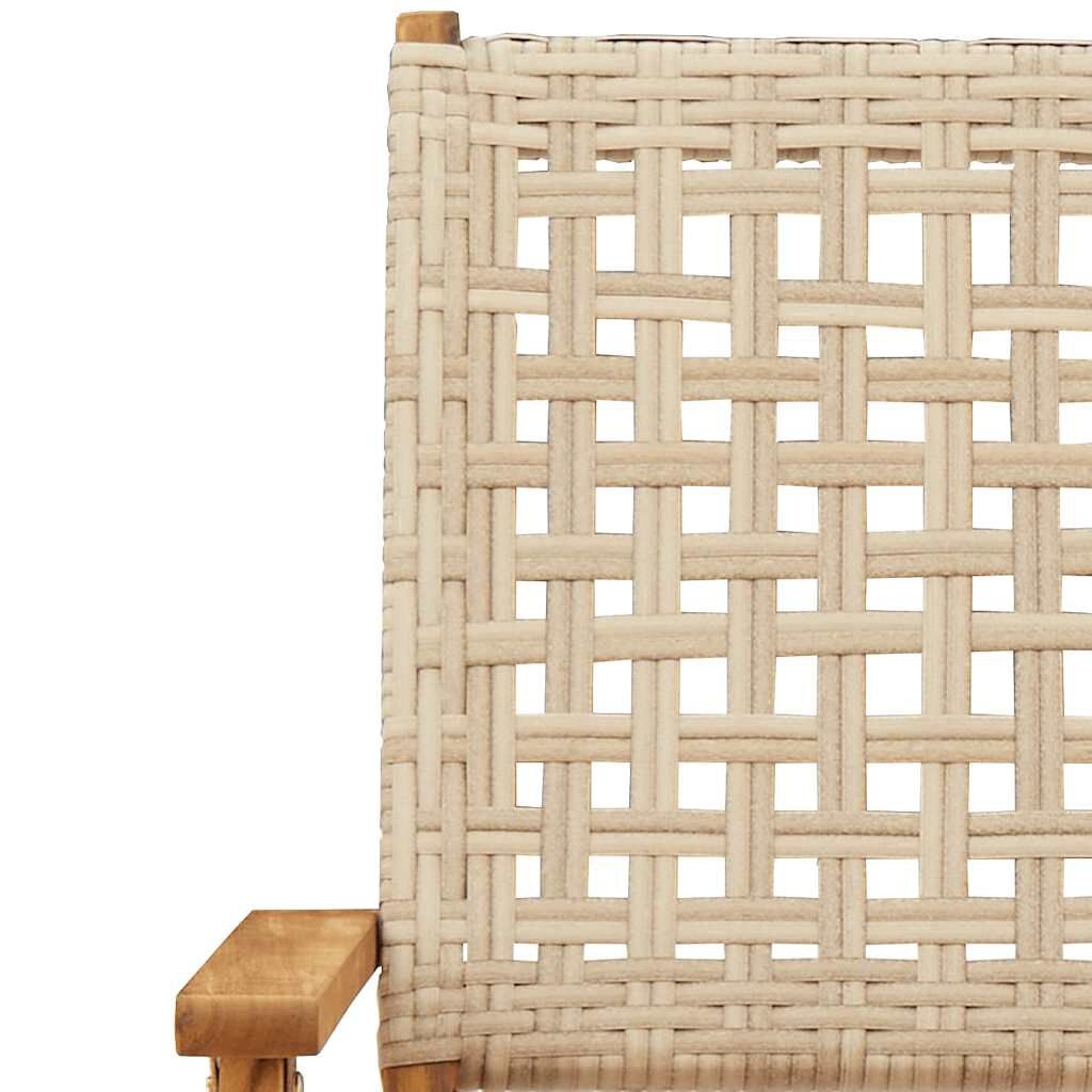 vidaXL Tuinstoelen (4 st.) - 60% Korting! Inklapbaar & Beige