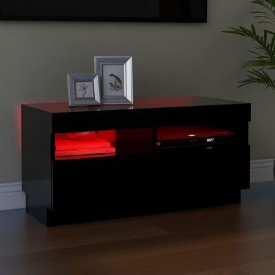 TV Meubel met LED Zwart 80cm - 35% Korting! (Nieuw)