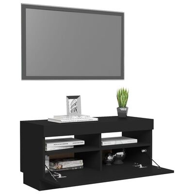 TV Meubel met LED Zwart 80cm - 35% Korting! (Nieuw)