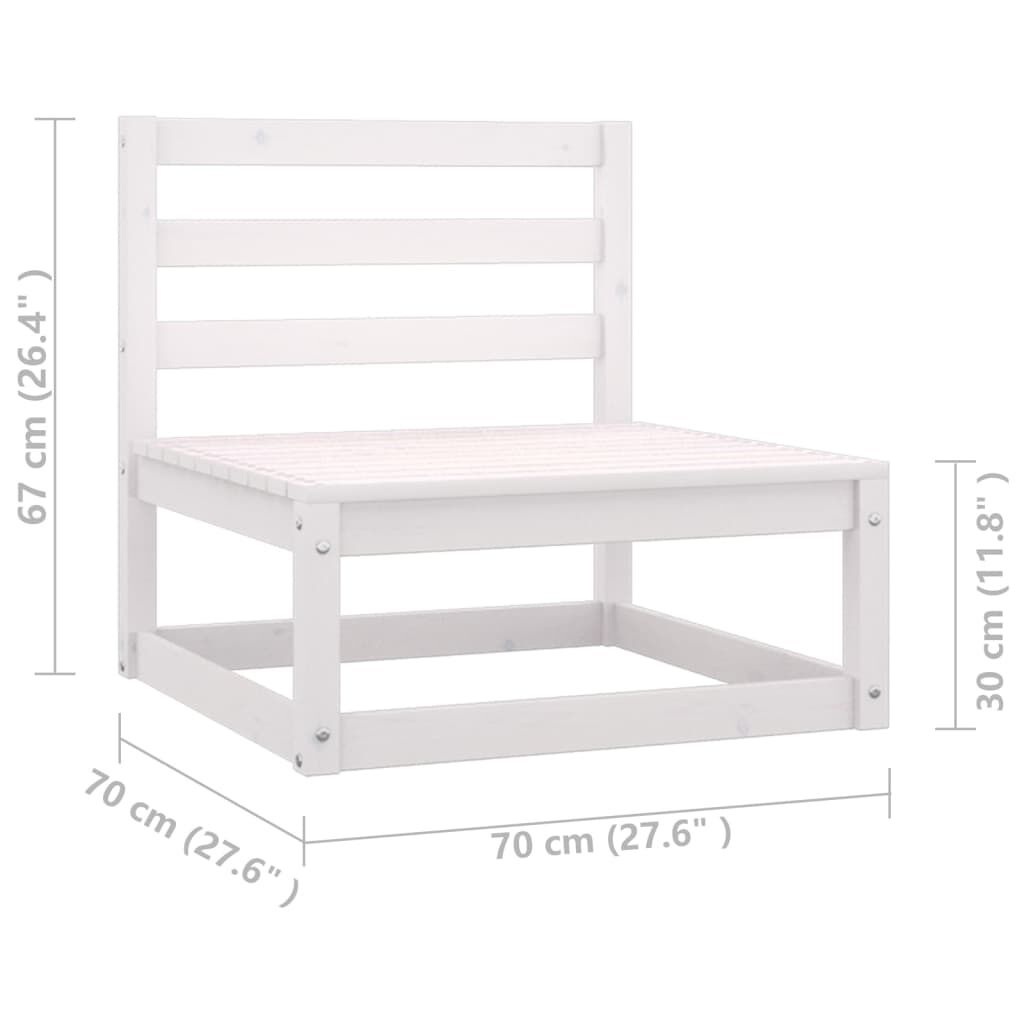 vidaXL Loungeset Grenenhout Wit - 4-delig - 35% Korting!