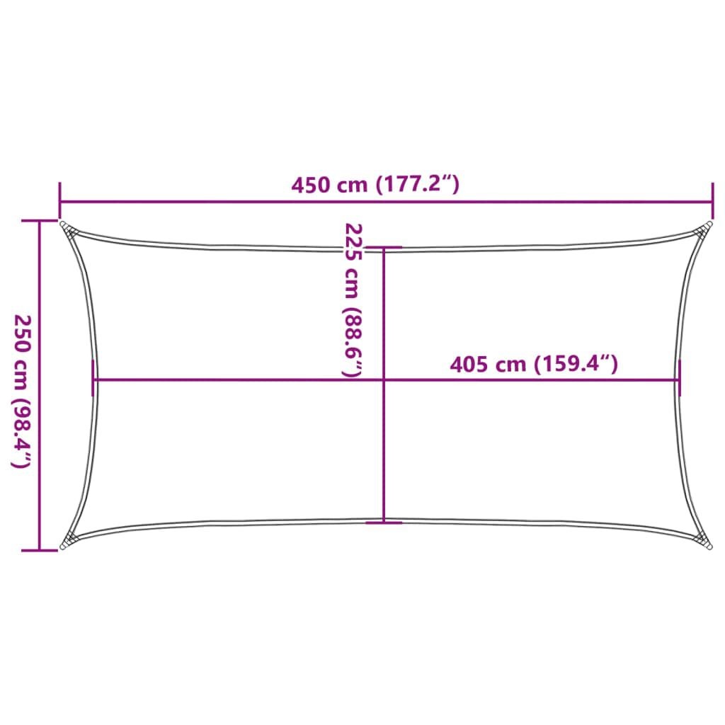 Zonnezeil Lichtgrijs 2,5x4,5m - 35% Korting!