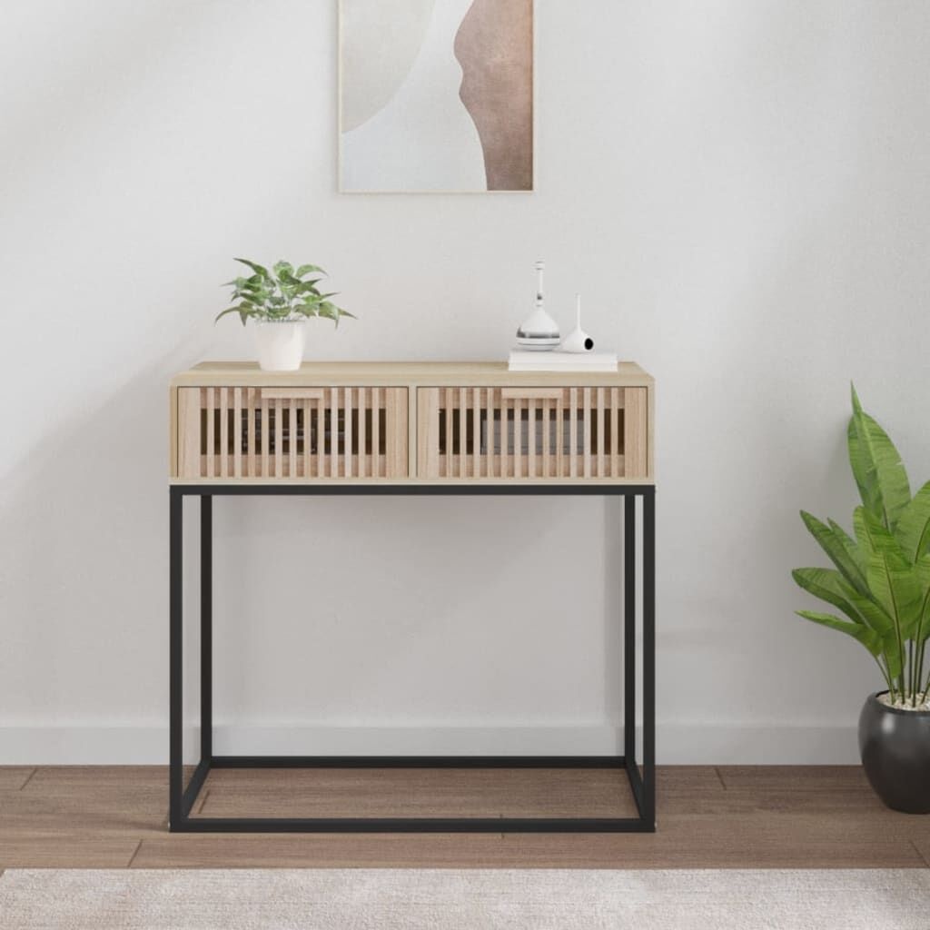 vidaXL Wandtafel Hout/IJzer 80cm - 35% Korting!