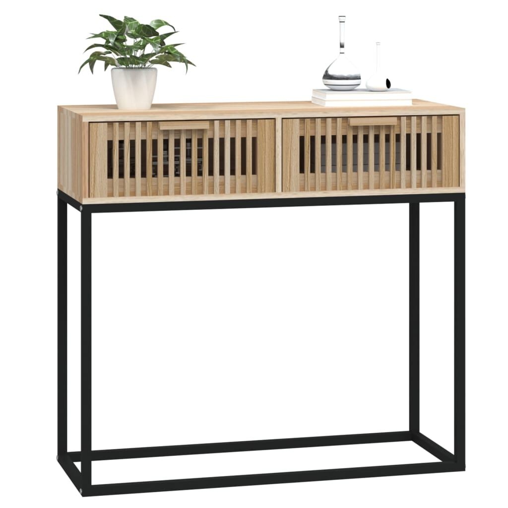 vidaXL Wandtafel Hout/IJzer 80cm - 35% Korting!