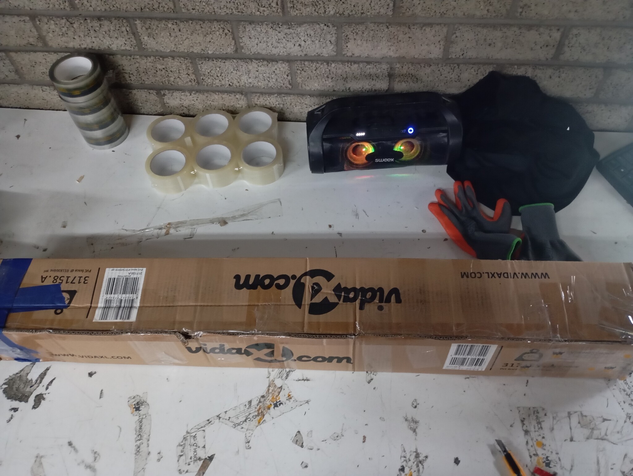 vidaXL Tuinafscheiding Geel 110x400cm - Zo Goed Als Nieuw!