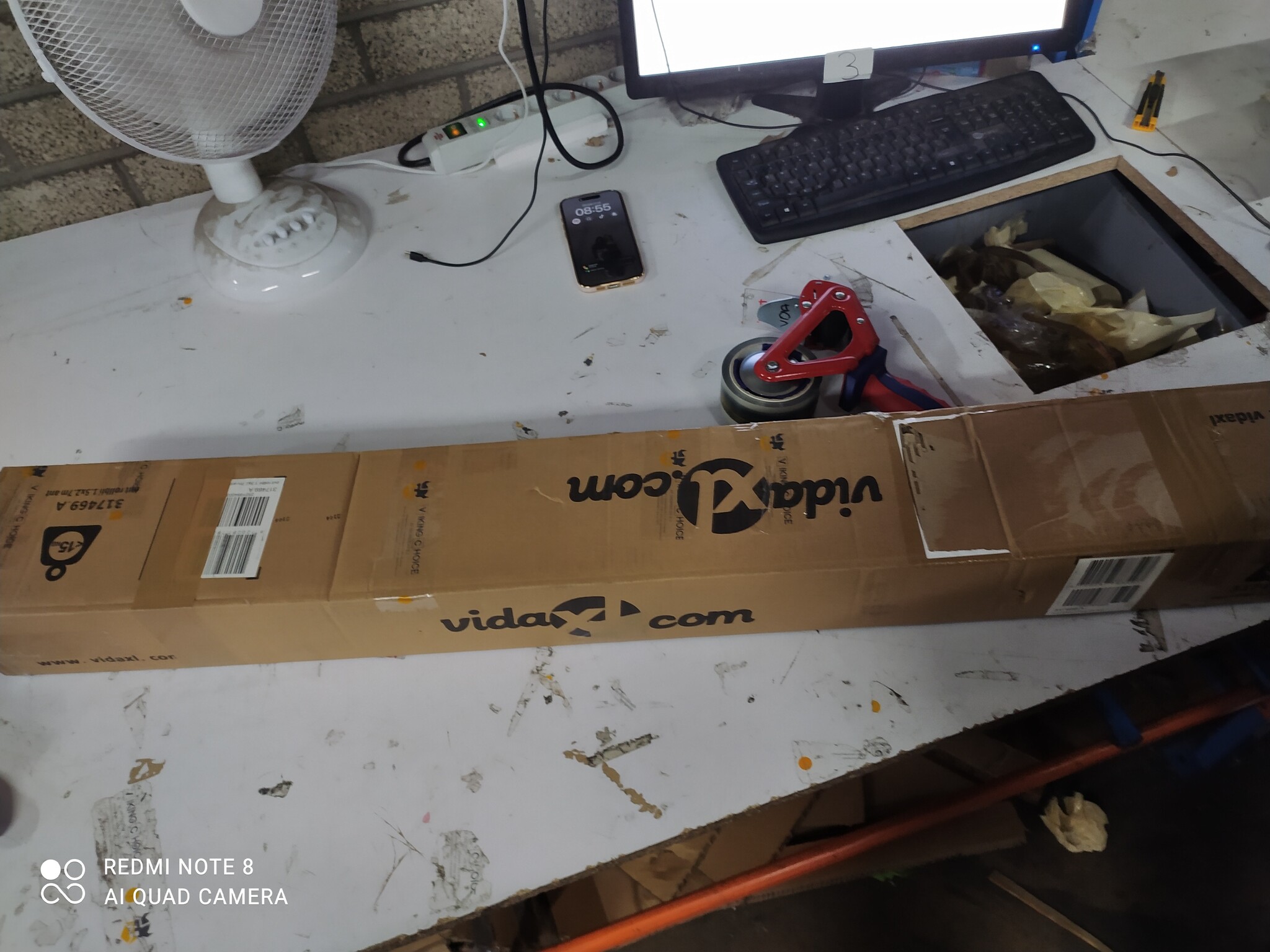 vidaXL Rolgordijn Buiten 150x270 cm Antraciet - Retourdeal!