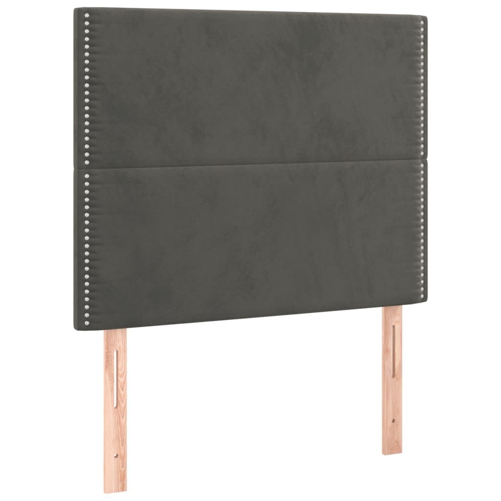 2x Hoofdbord 100cm Donkergrijs Fluwel - 40% Korting!