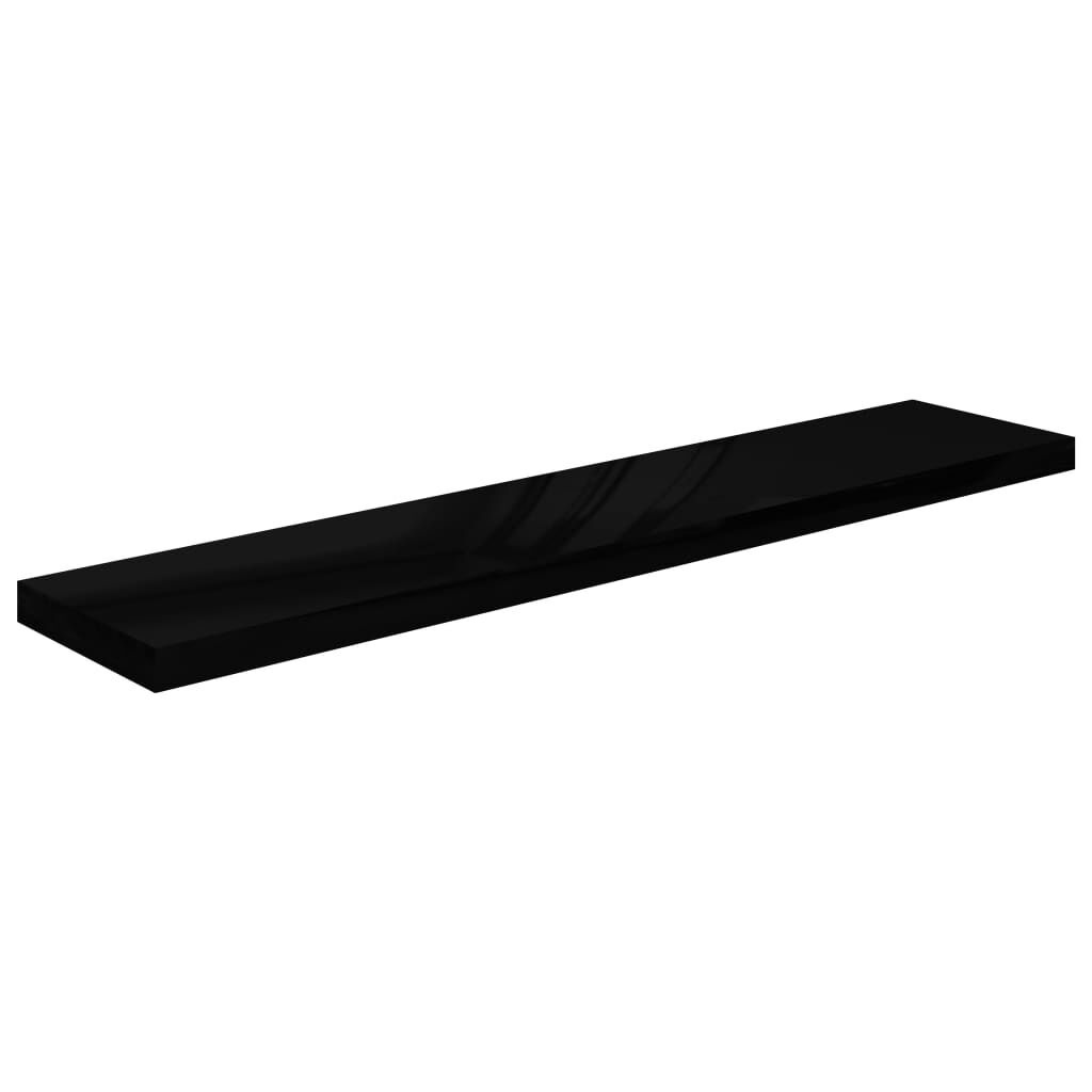 Wandplanken Hoogglans Zwart - 120cm - 50% Korting! (Beschadigd)