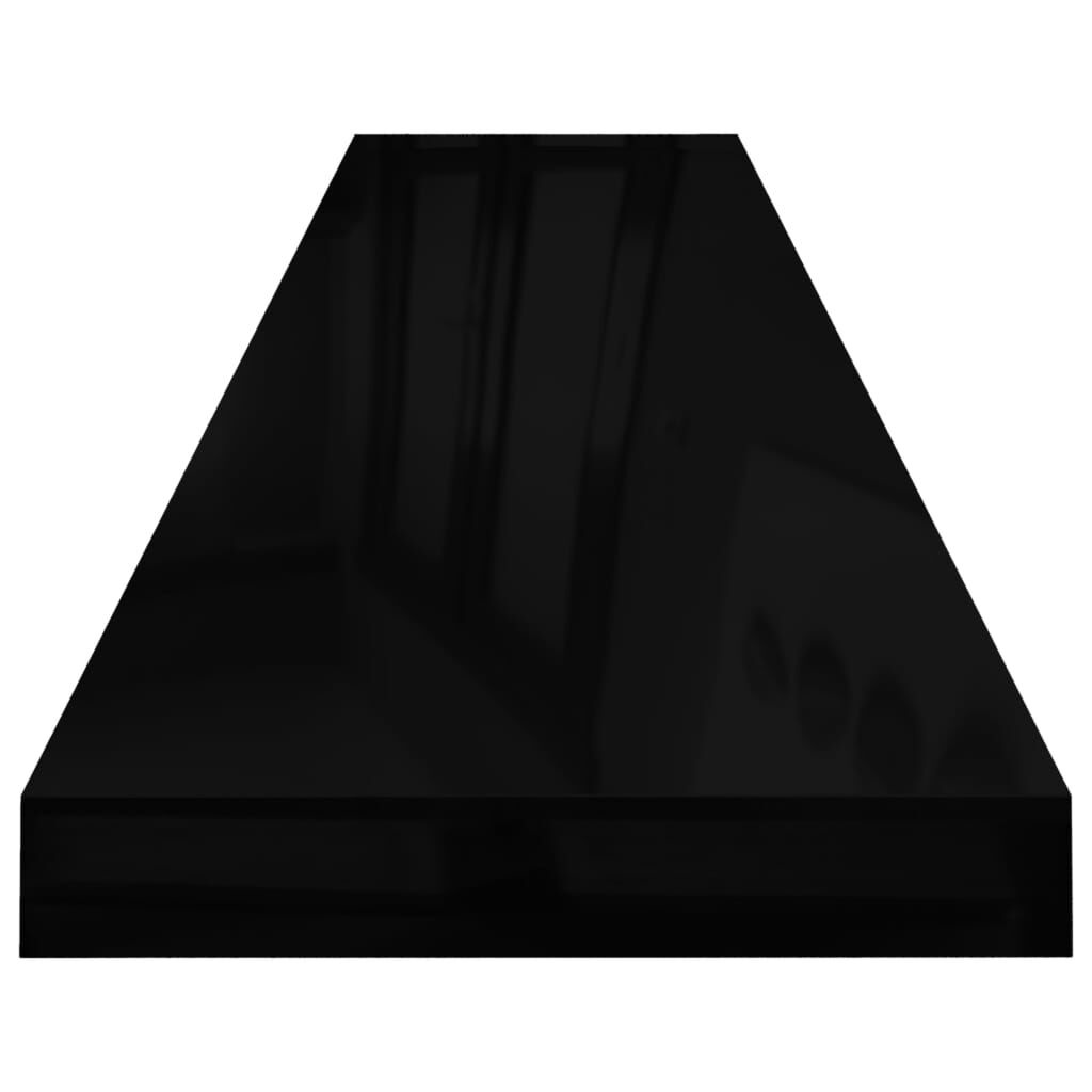 Wandplanken Hoogglans Zwart - 120cm - 50% Korting! (Beschadigd)