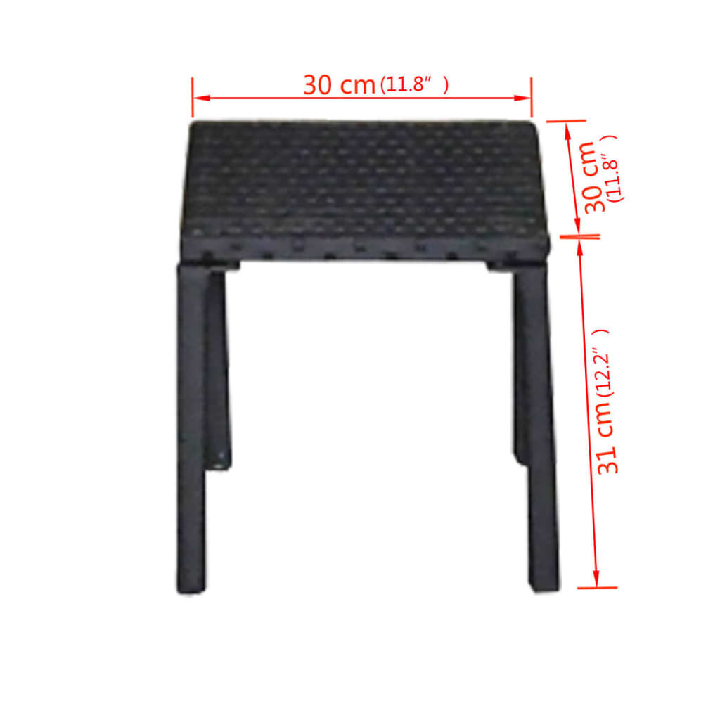 VidaXL Ligbedset Rattan Zwart + Tafel - 35% Korting!