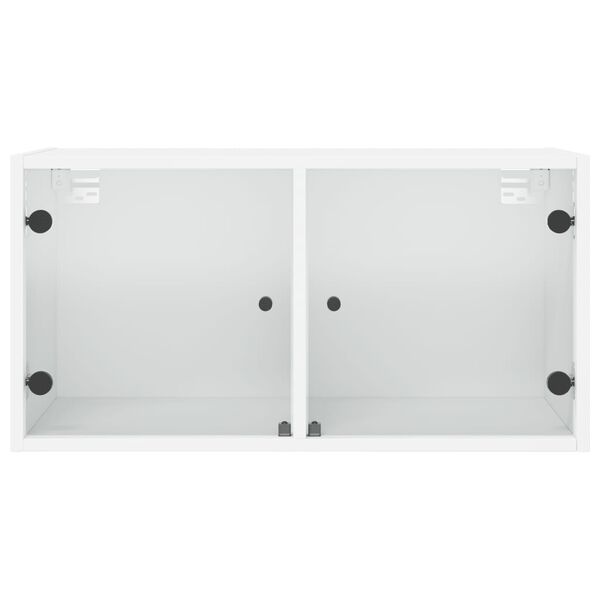 Wandkast met Glazen Deuren Wit - 60% Korting!