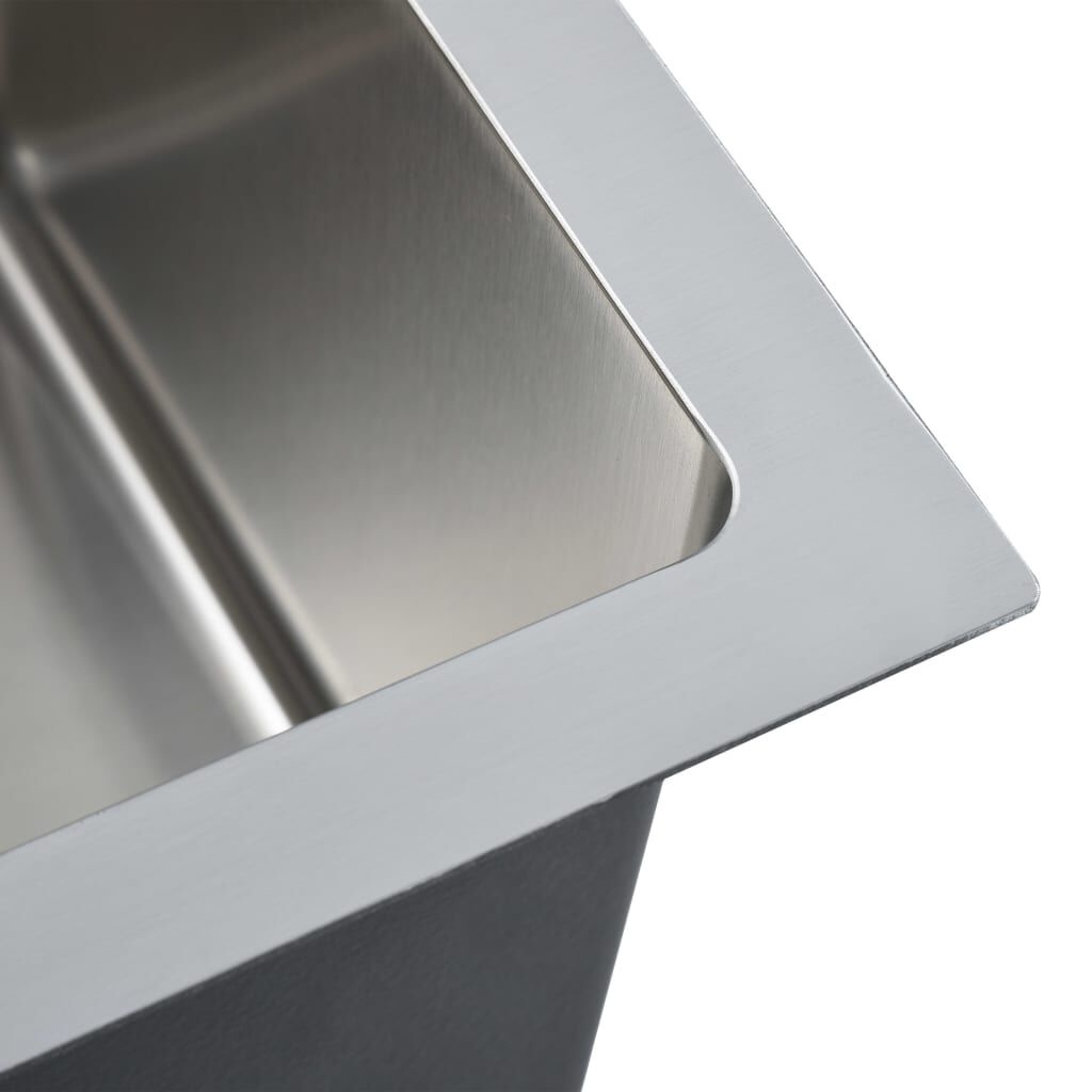 Handgemaakte RVS Gootsteen met Afdruip - 55% Korting!