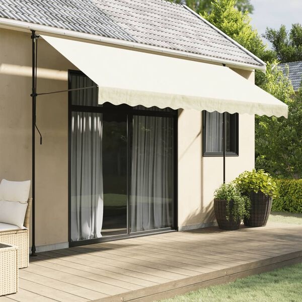 VidaXL Uittrekbare Luifel 350cm Crème - 55% Korting!