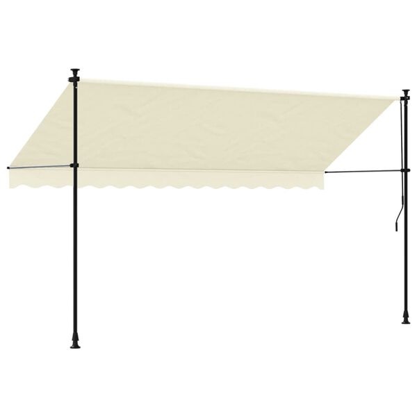 VidaXL Uittrekbare Luifel 350cm Crème - 55% Korting!