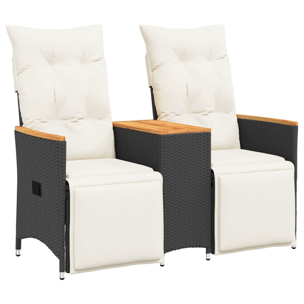 vidaXL Tuinbank 2-zits met Tafel Zwart - 35% Korting!