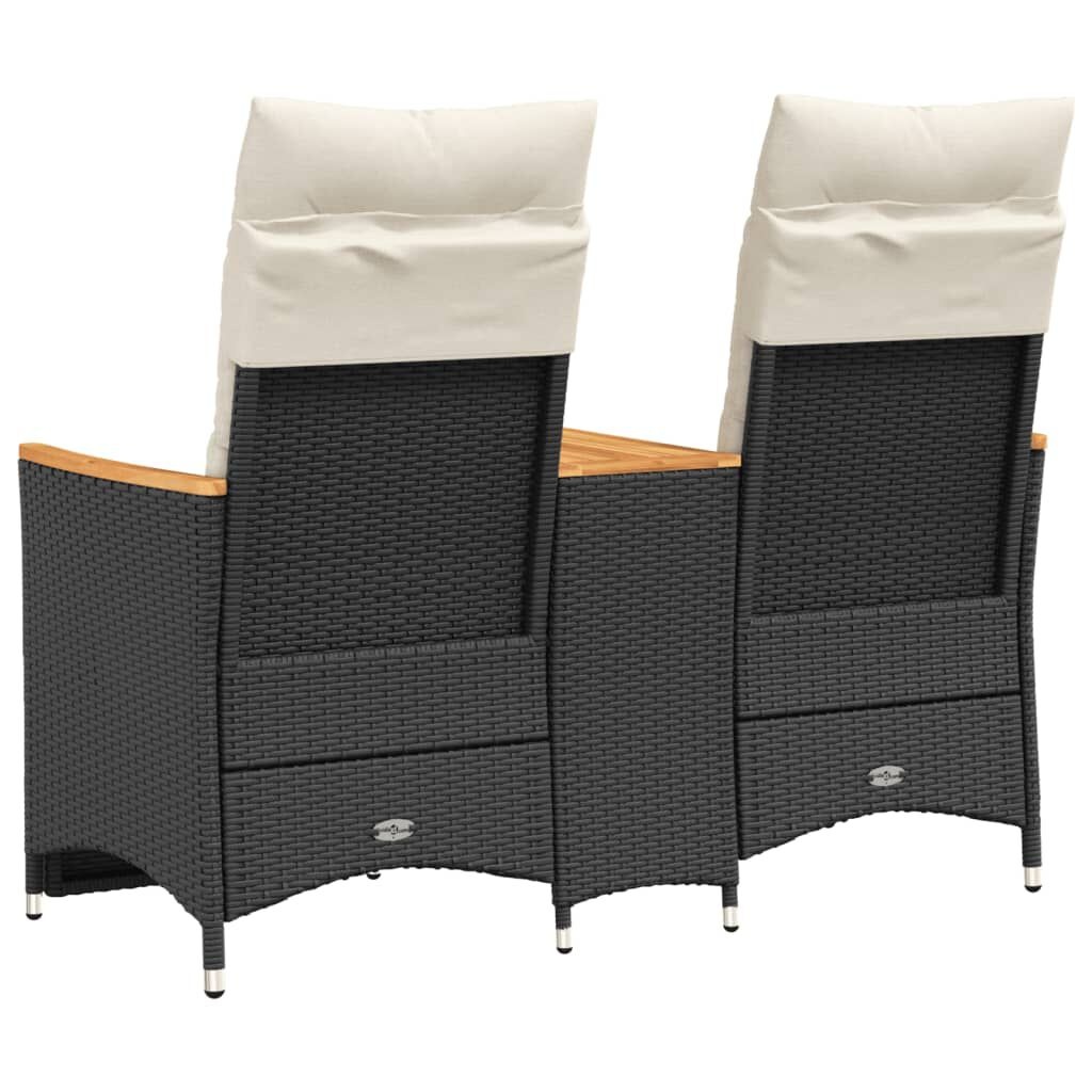 vidaXL Tuinbank 2-zits met Tafel Zwart - 35% Korting!