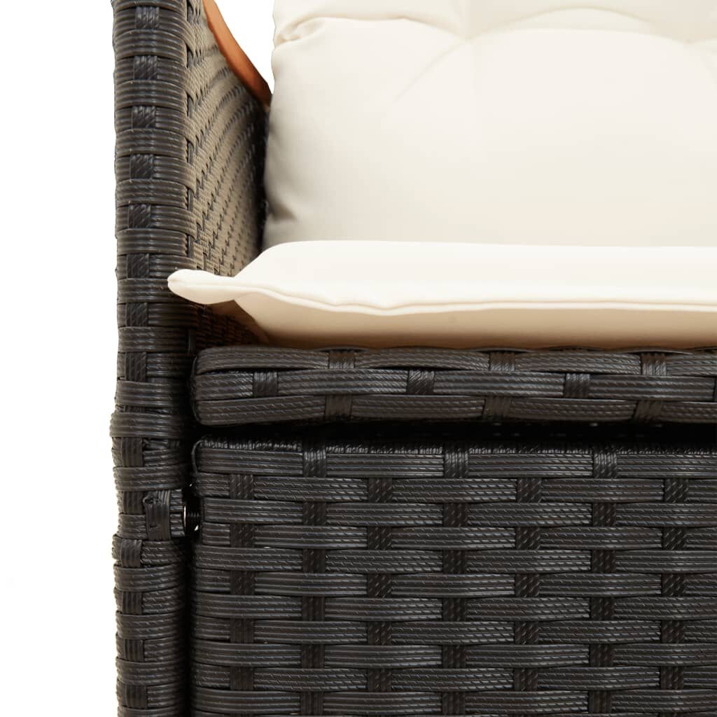 vidaXL Tuinbank 2-zits met Tafel Zwart - 35% Korting!