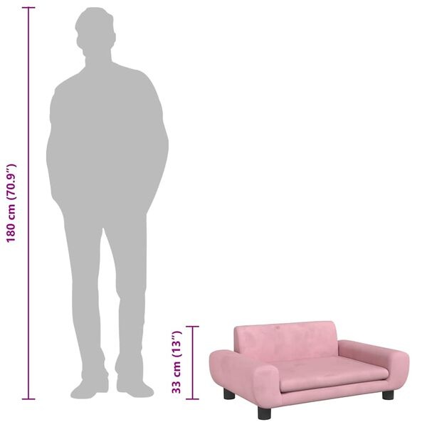 VidaXL Hondenmand Fluweel Roze 70x45cm - Zo Goed Als Nieuw!