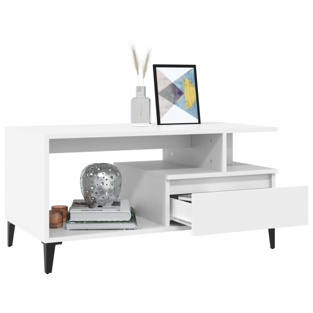 Salontafel Wit 90x49x45cm - Zo Goed Als Nieuw! 35% Korting