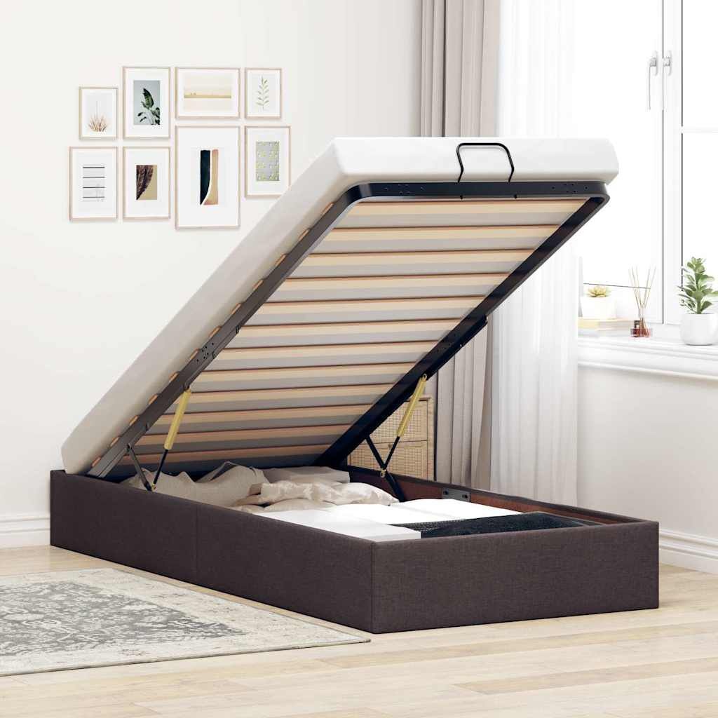 vidaXL Bedframe 90x190cm Donkerbruin - Zo Goed Als Nieuw!
