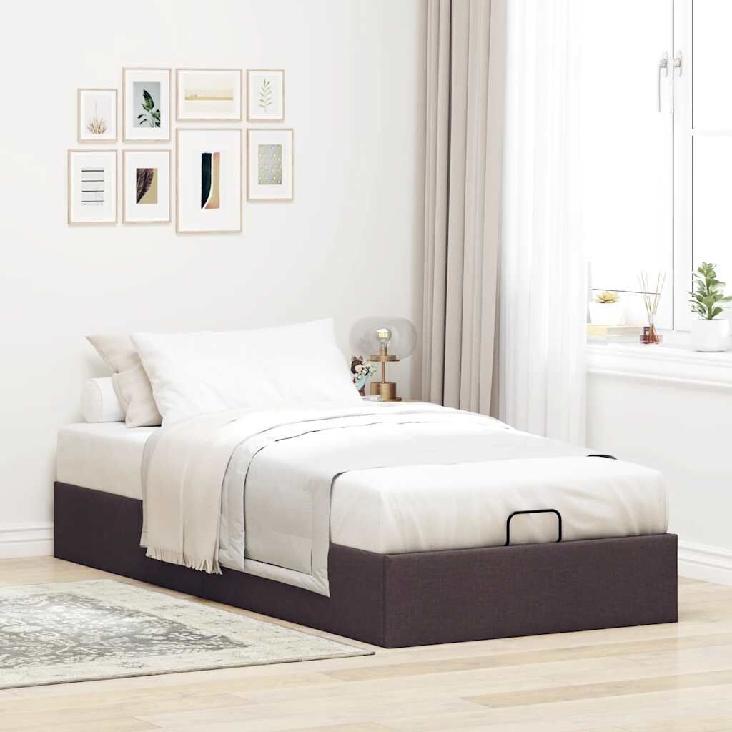 vidaXL Bedframe 90x190cm Donkerbruin - Zo Goed Als Nieuw!