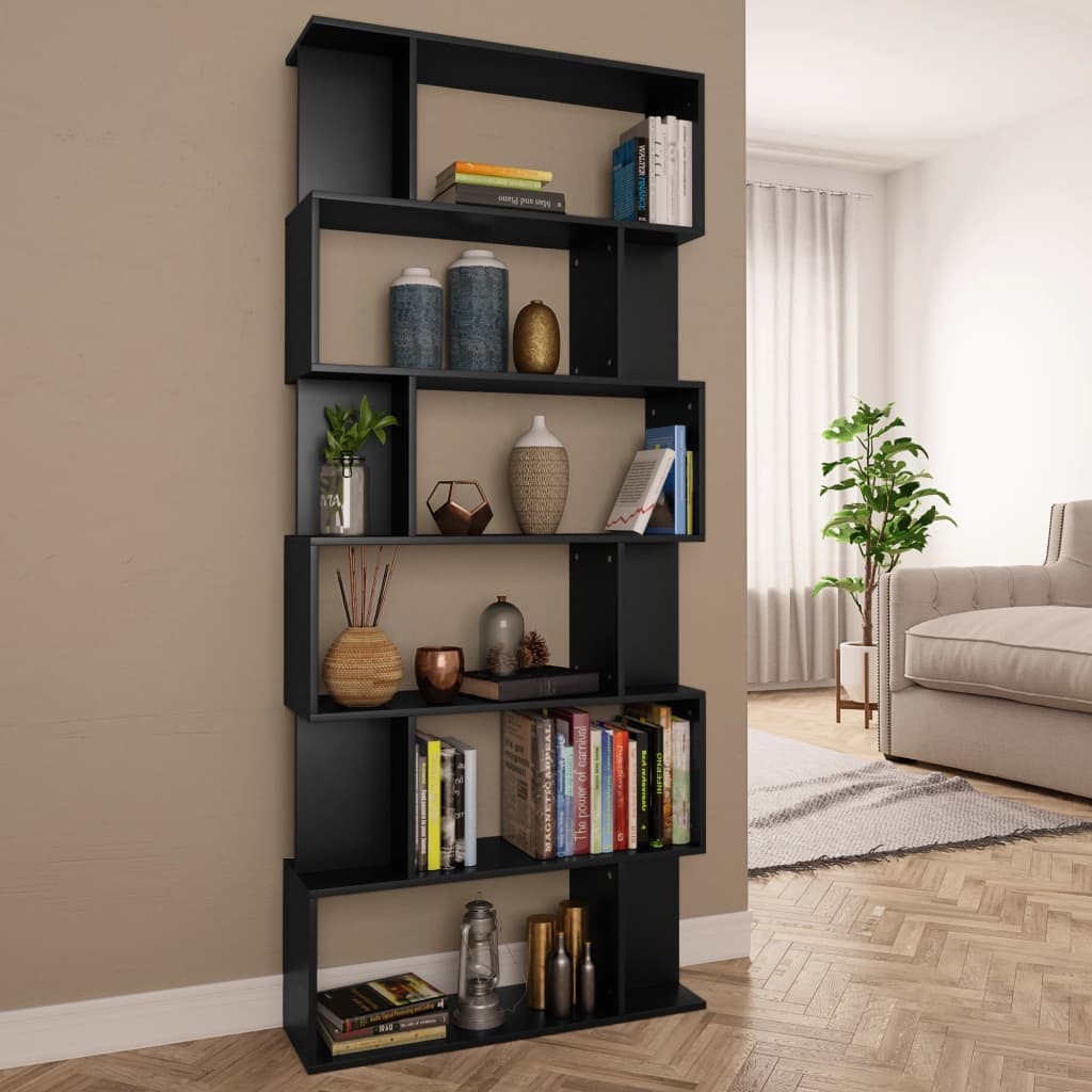 vidaXL Boekenkast/Kamerscherm Zwart 80x24x192cm - Retourdeal!