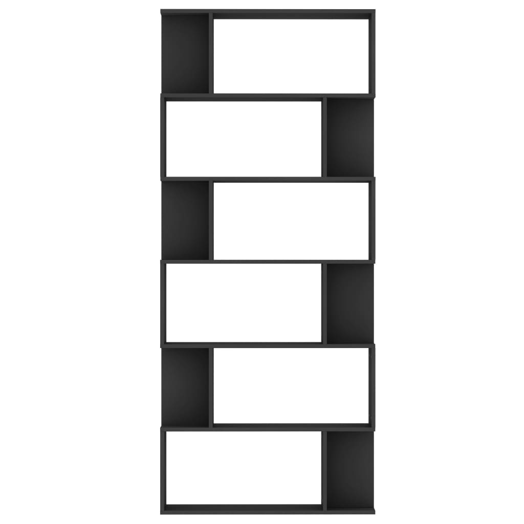 vidaXL Boekenkast/Kamerscherm Zwart 80x24x192cm - Retourdeal!