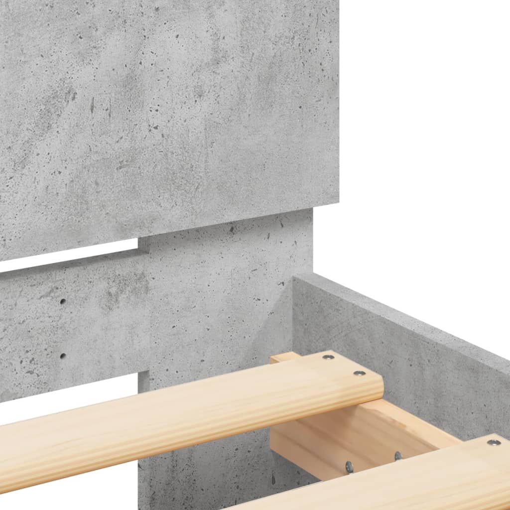 vidaXL Bedframe 90x200 Betongrijs LED - 35% Korting!