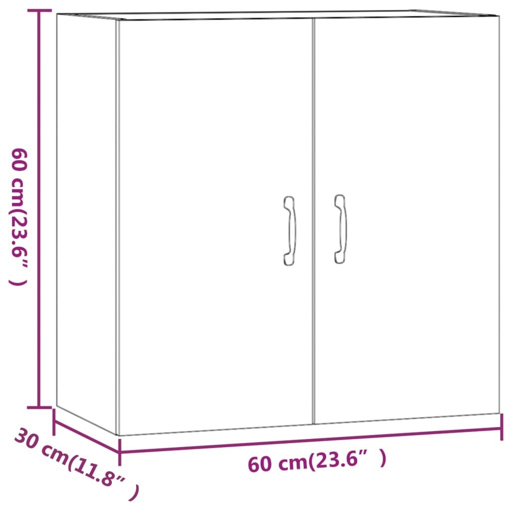 Wandkast Zwart 60cm - 35% Korting! (Zonder Handleiding)