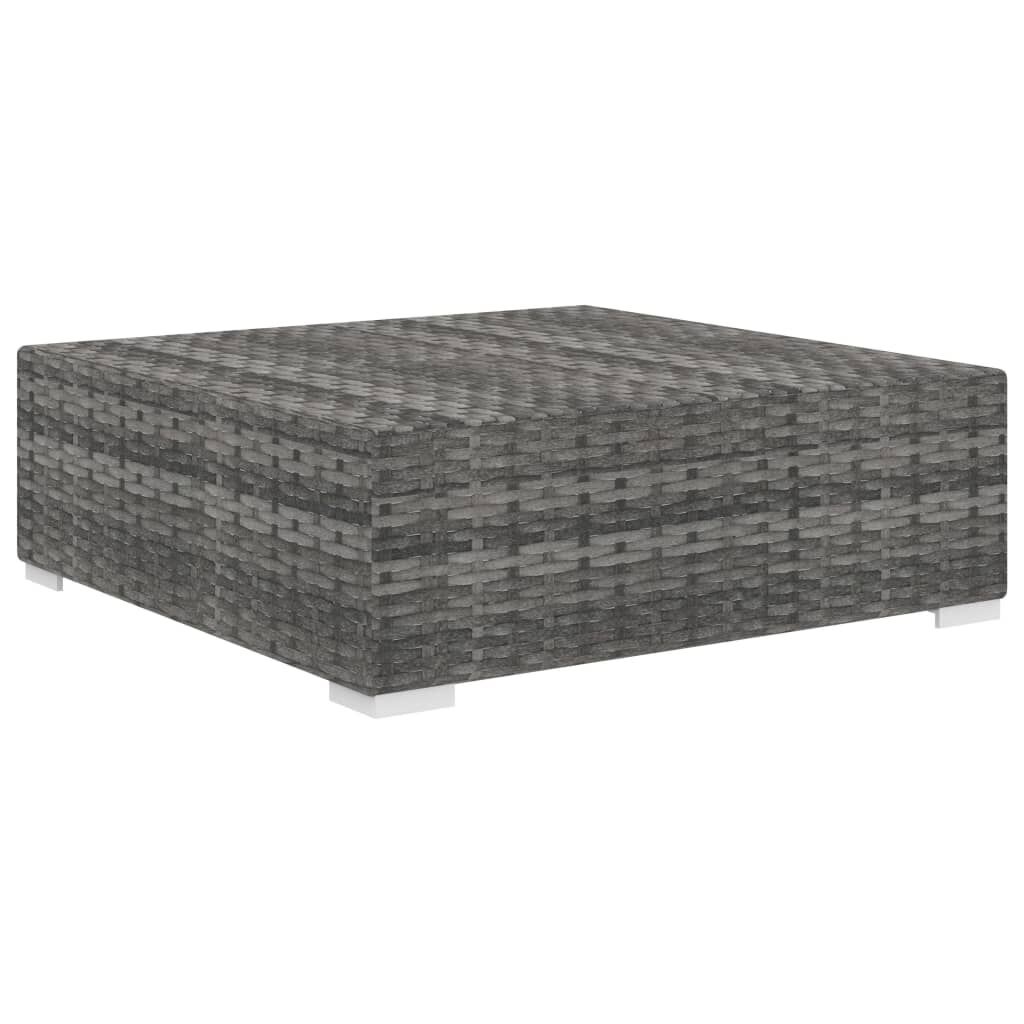vidaXL Voetensteun Rattan Grijs + Kussen - 35% Korting!