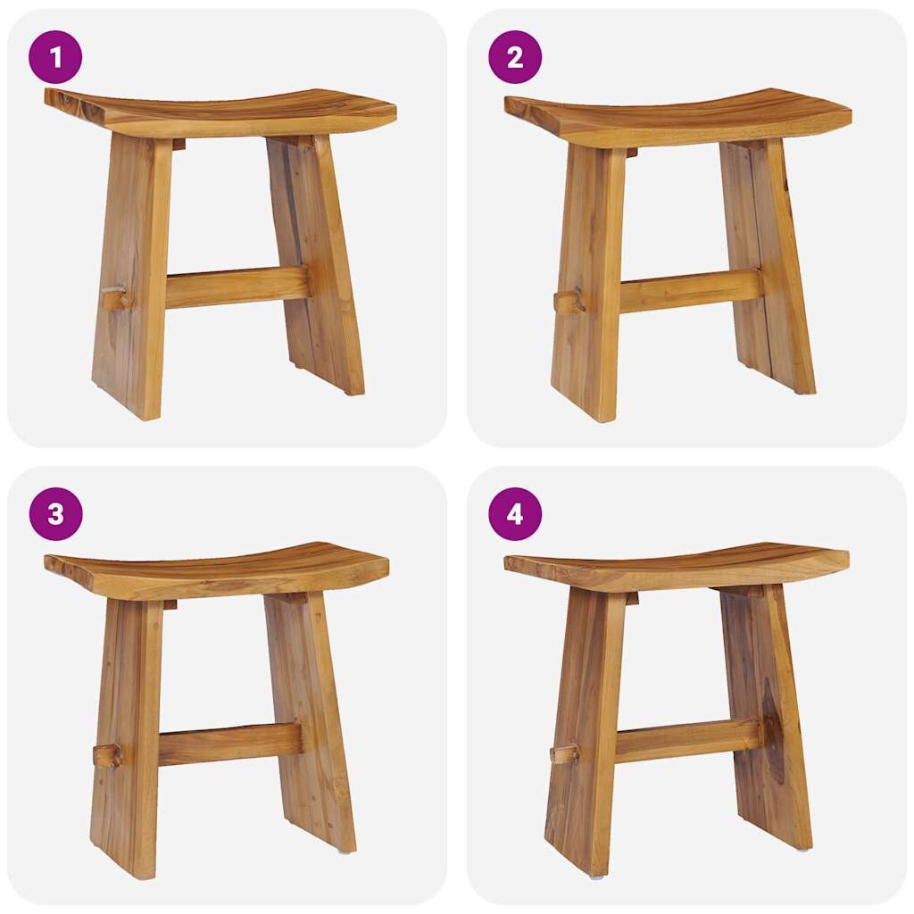 vidaXL Teakhouten Kruk 50cm - Massief Hout - 45% Korting!