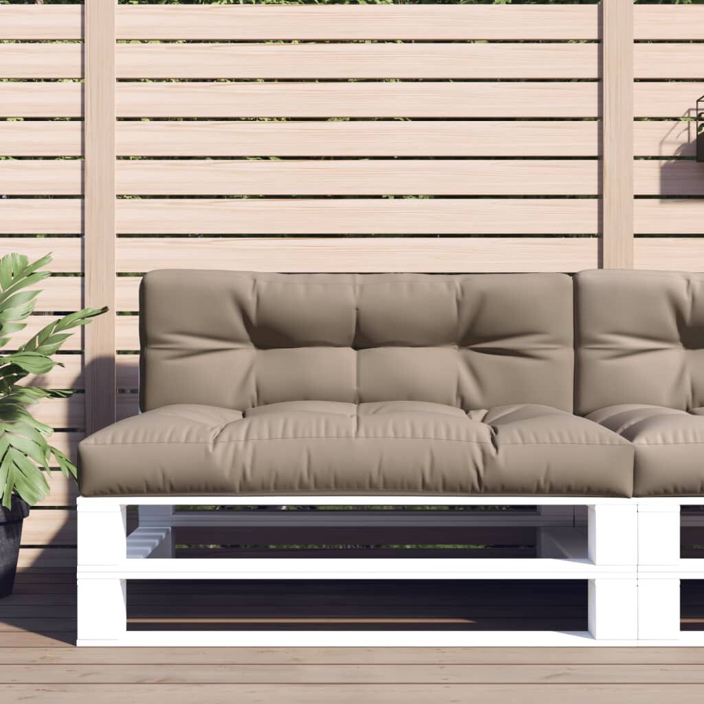 VidaXL Palletkussens Taupe (2 st) - 35% Korting!