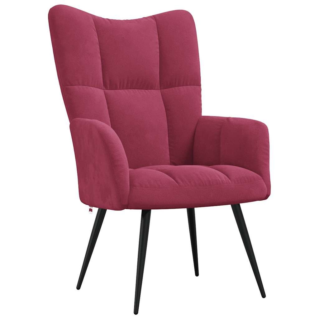 VidaXL Relaxstoel Fluweel Wijnrood - 35% Korting!