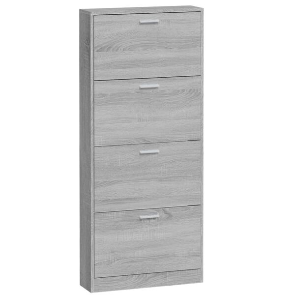 VidaXL Schoenenkast Grijs Sonoma 59x17x150cm - 35% Korting!