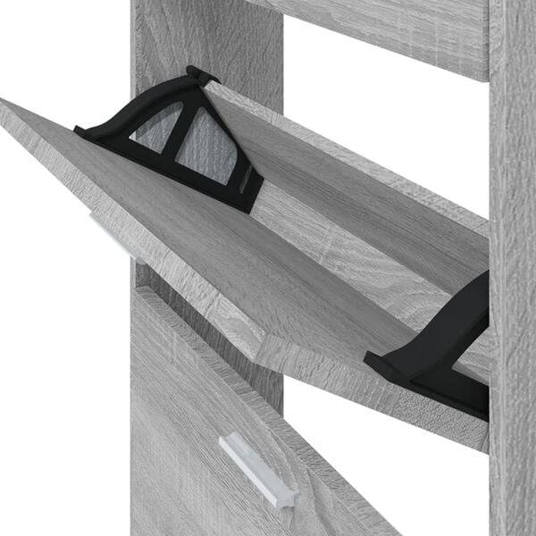 VidaXL Schoenenkast Grijs Sonoma 59x17x150cm - 35% Korting!