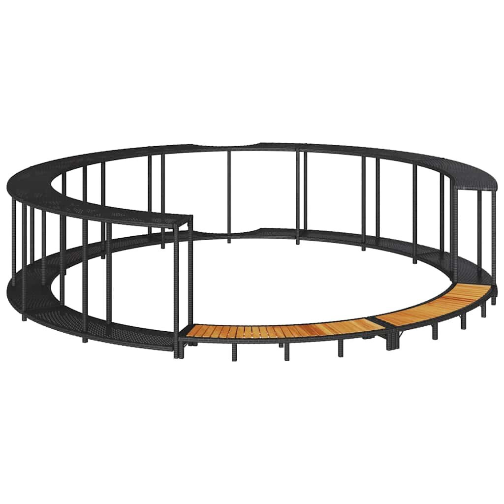 VidaXL Hottub Omranding Zwart - Rattan - 35% Korting!